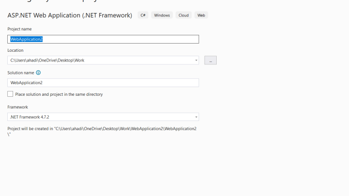 ایجاد اولین پروژه Asp.Net MVC