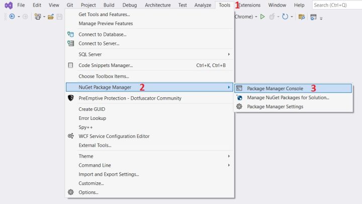 package manager console