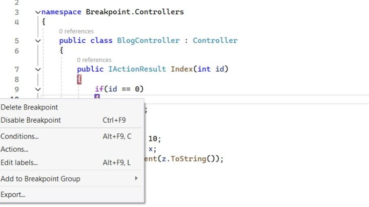 نحوه استفاده از Breakpoint