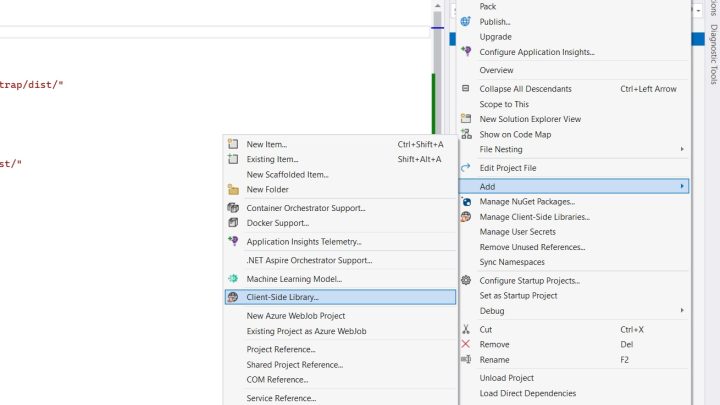 بروزرسانی Bootstrap در Asp.net Core